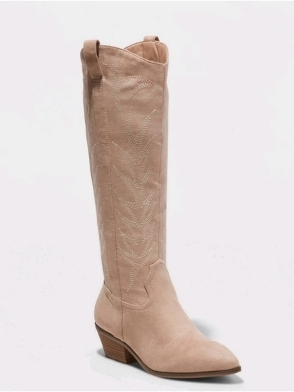 NWT Universal Thread Women’s Tall Western Suede Boot - Beige 7.5
